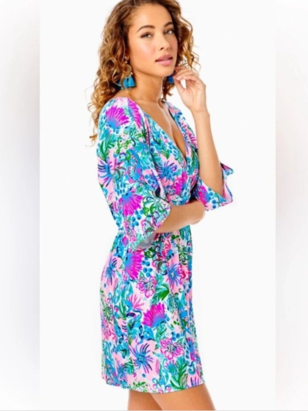 Lilly Pulitzer Parigi Romper Mandevilla Baby Paradise Petals Small - Picture 7 of 10